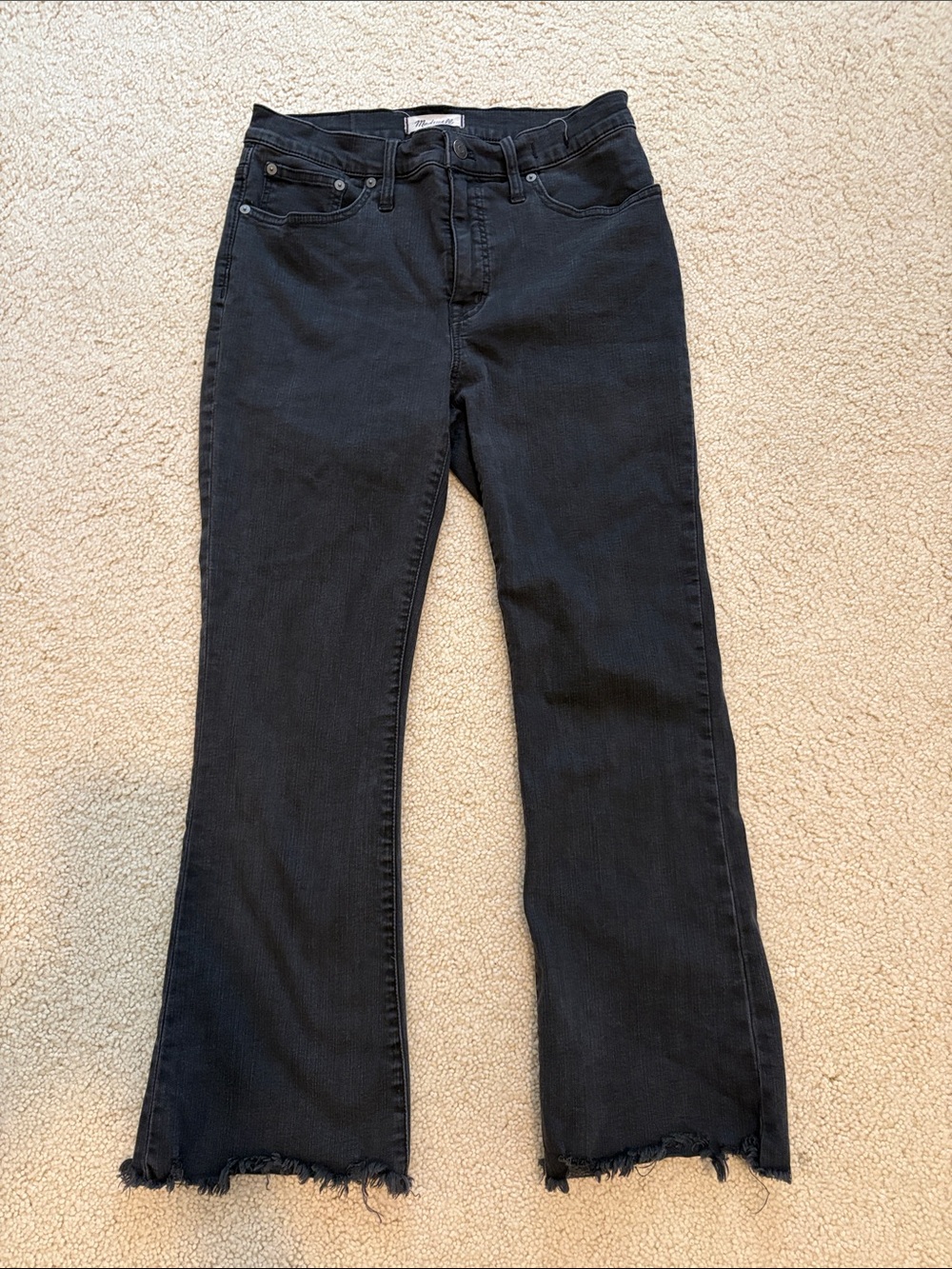 Madewell Cali Demi-boot High-Rise Flare Jeans with Raw Hem
